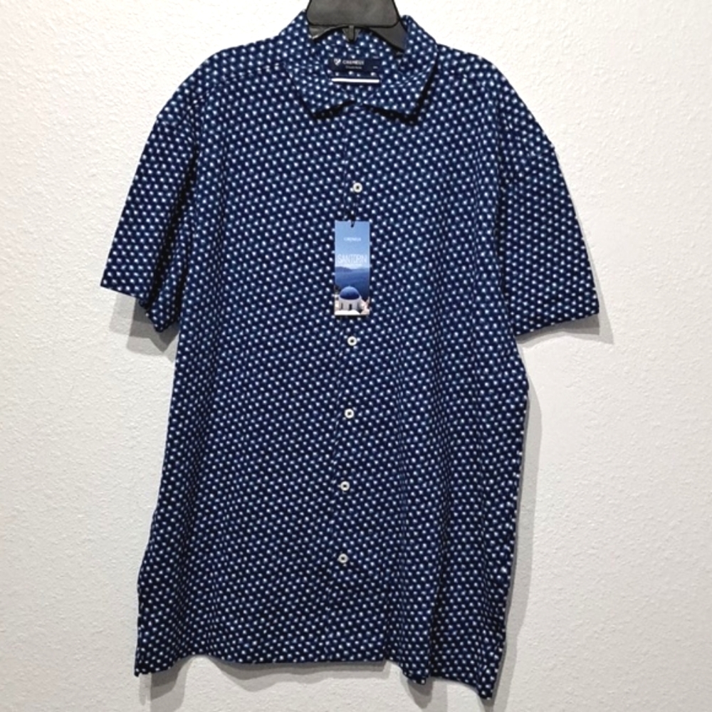 Cremieux Collection Allover Print Button Down Short Sleeve Shirt